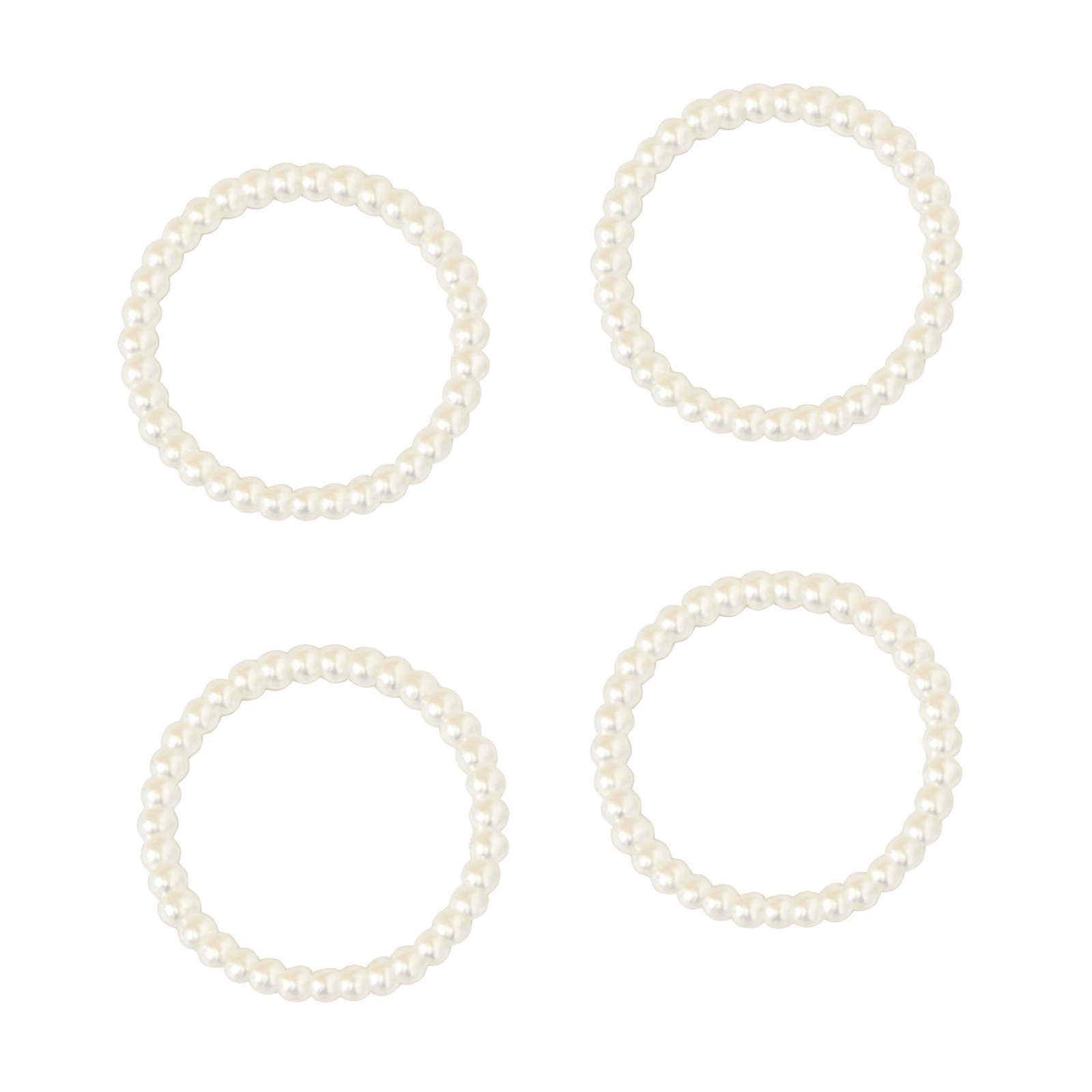 Kit com 06 ou 12 Argola de Guardanapo Perolas Para Casamento Mesa Posta